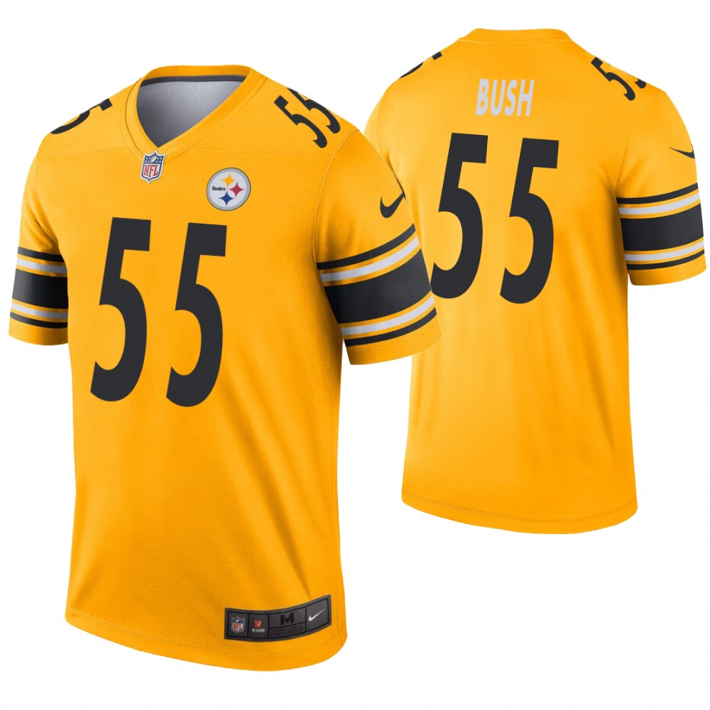 Men Pittsburgh Steelers #55 bush yellow Nike Limited NFL Jerseys